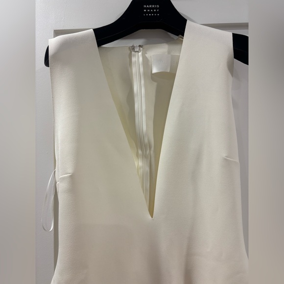 Solace London Ivory V-Neck floor-length Dress- 8 - Picture 2 of 9